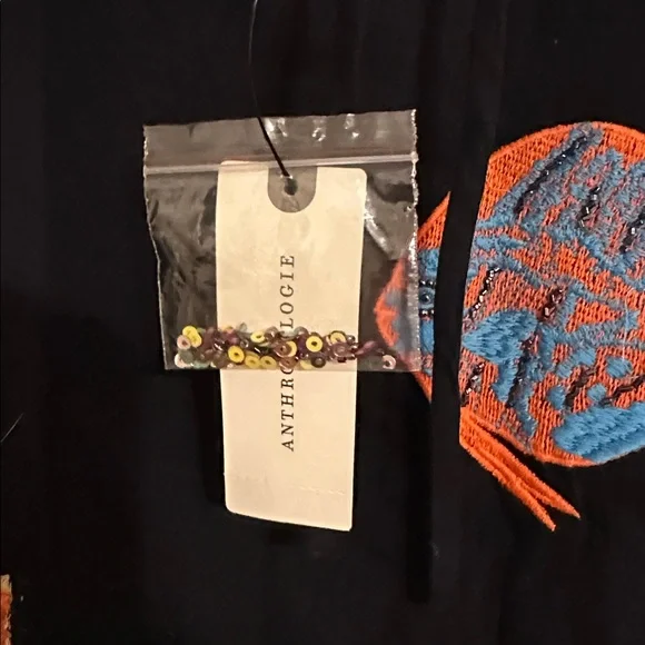 Anthropologie Celandine Sea Life Embroidered Mini Dress - Picture 4 of 7